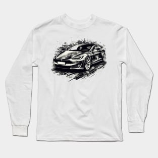 Tesla Model S Long Sleeve T-Shirt